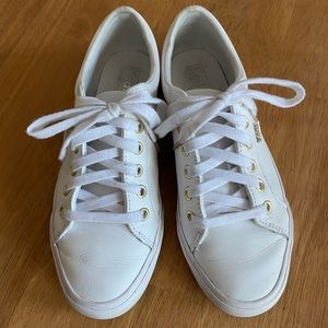 White Keds with gold rivets/accents